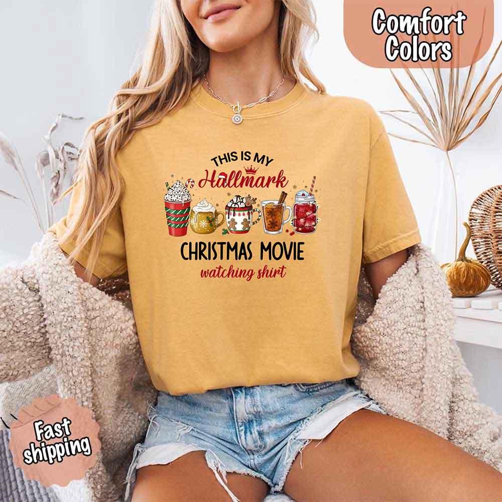 Christmas Movie Comfort Colors Shirt Hallmark Watching Tee