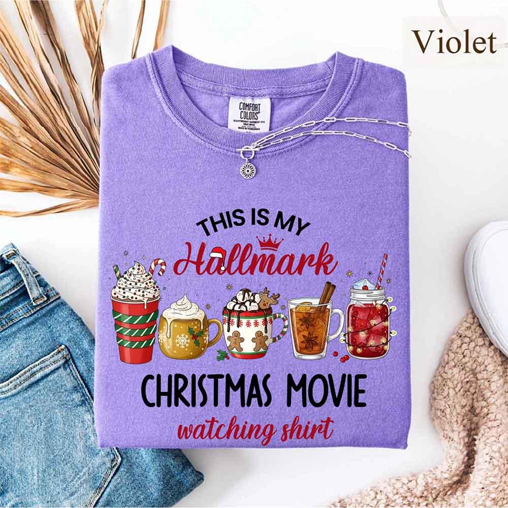 Christmas Movie Comfort Colors Shirt Hallmark Watching Tee