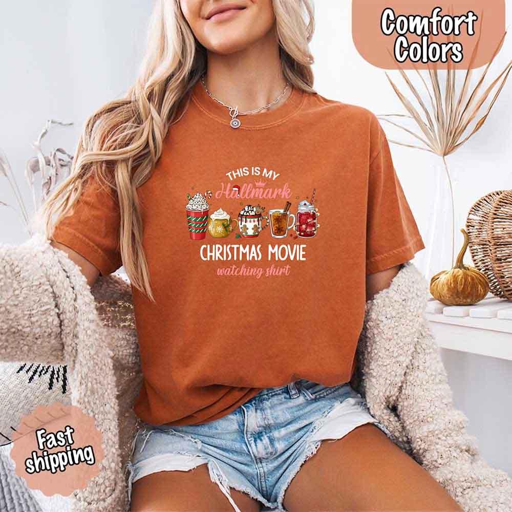 Christmas Movie Comfort Colors Shirt Hallmark Watching Tee
