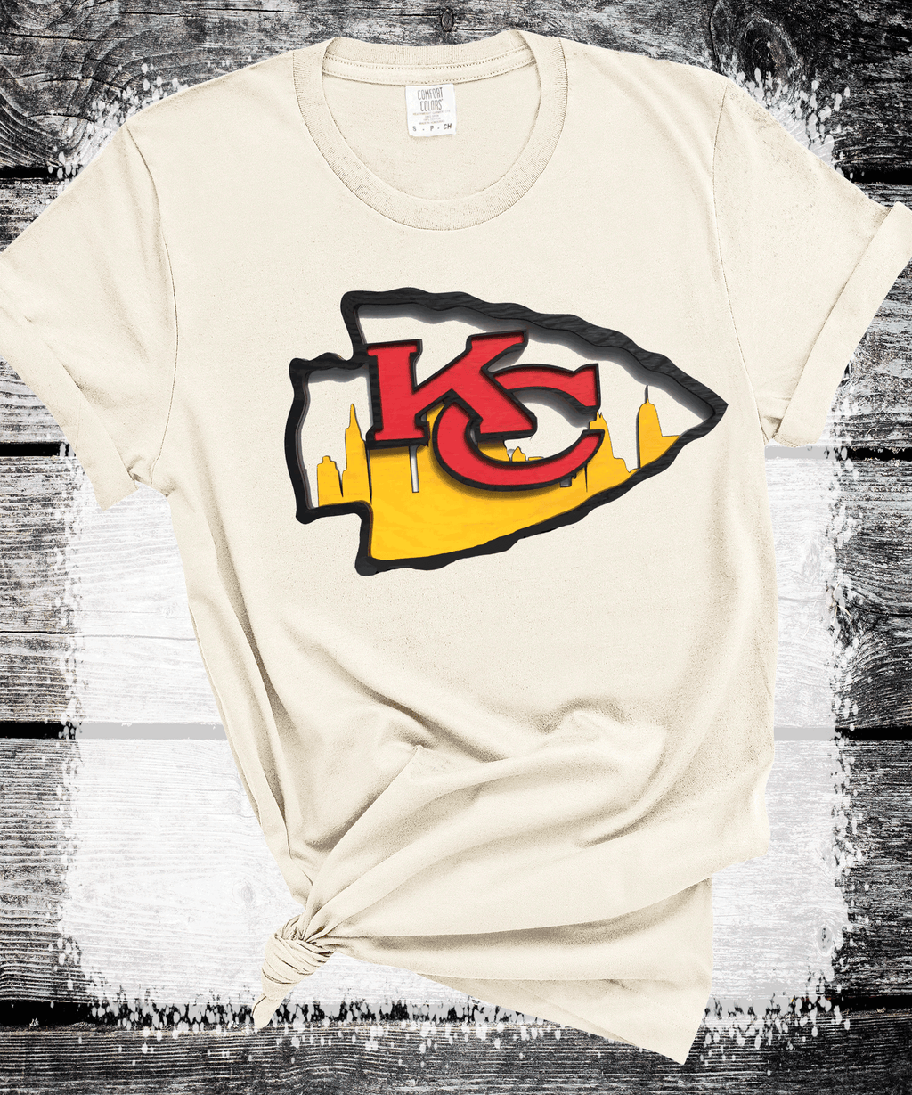 Super Bowl Kansas City Football Chiefs T-Shirt, KC Football Tee, Game Day Shirt Gift Comfort Colors Oversized Look