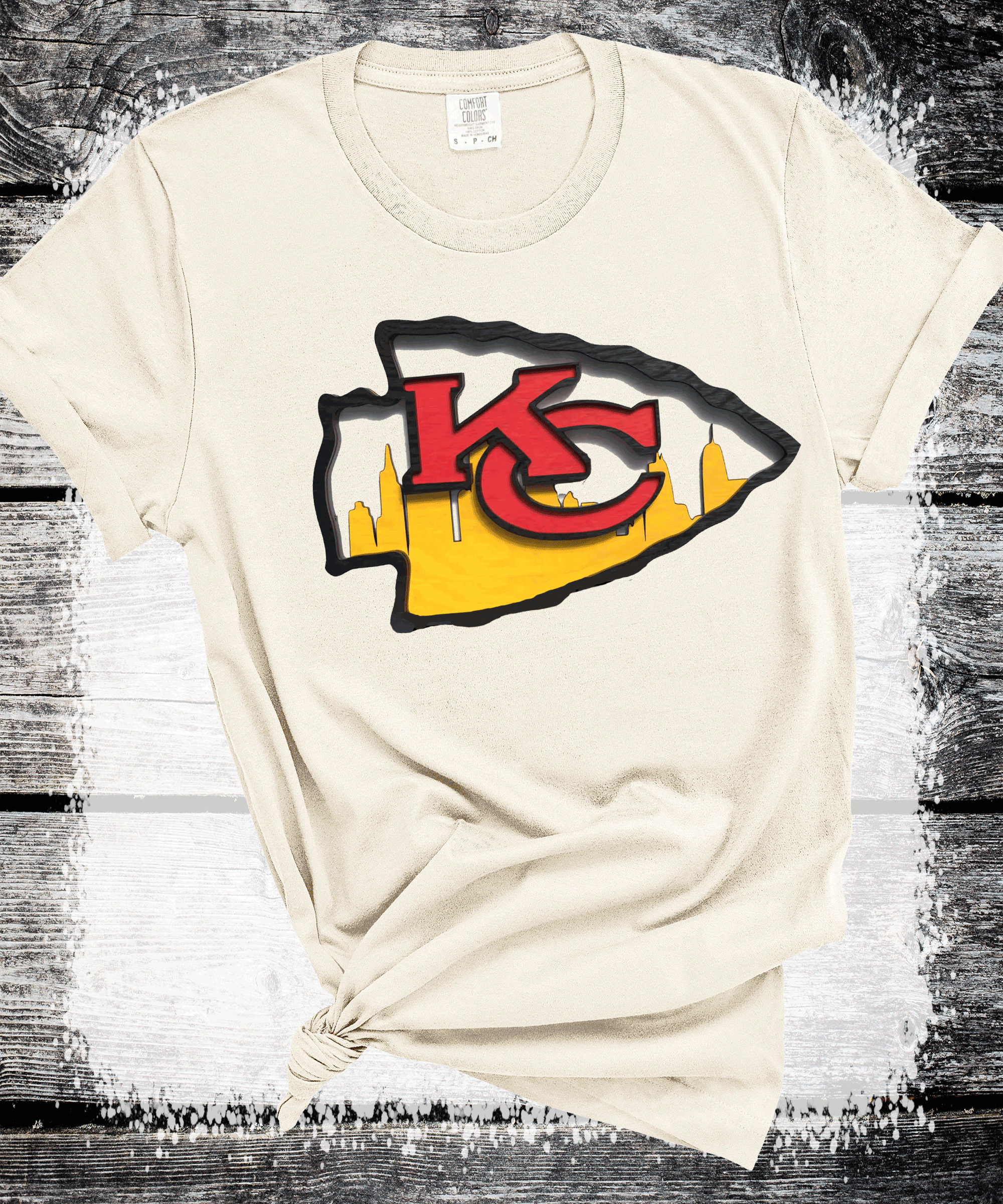 Super Bowl Kansas City Football Chiefs T-Shirt, KC Football Tee, Game Day Shirt Gift Comfort Colors Oversized Look