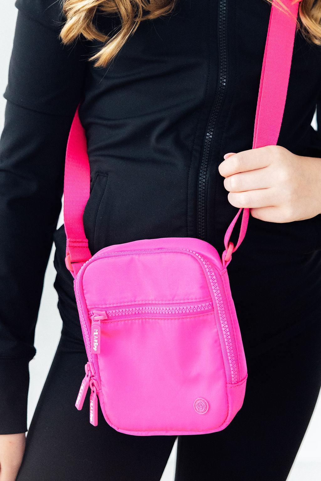 Neon Pink Crossbody Bag
